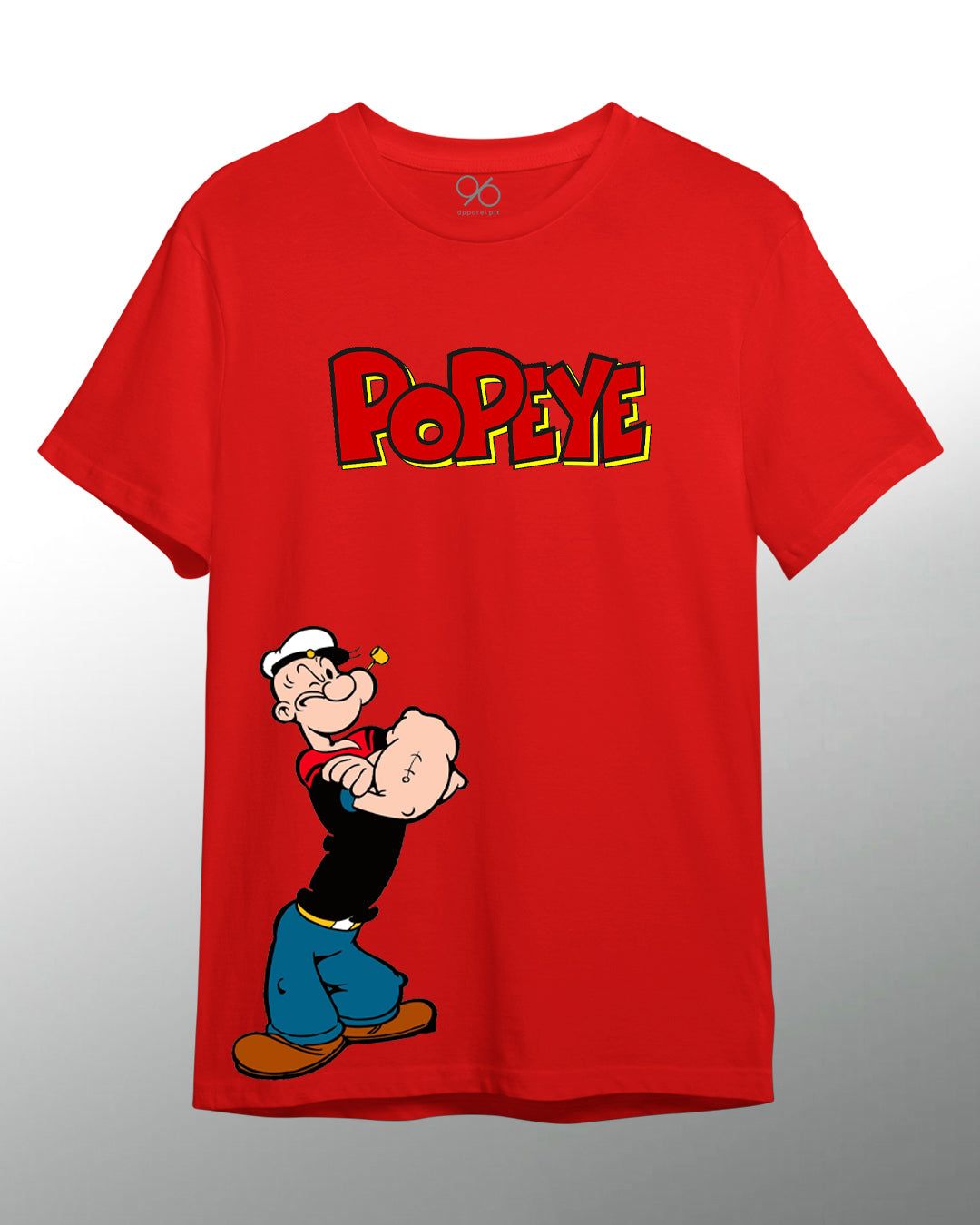 Popeye T-Shirt.-Small / Red