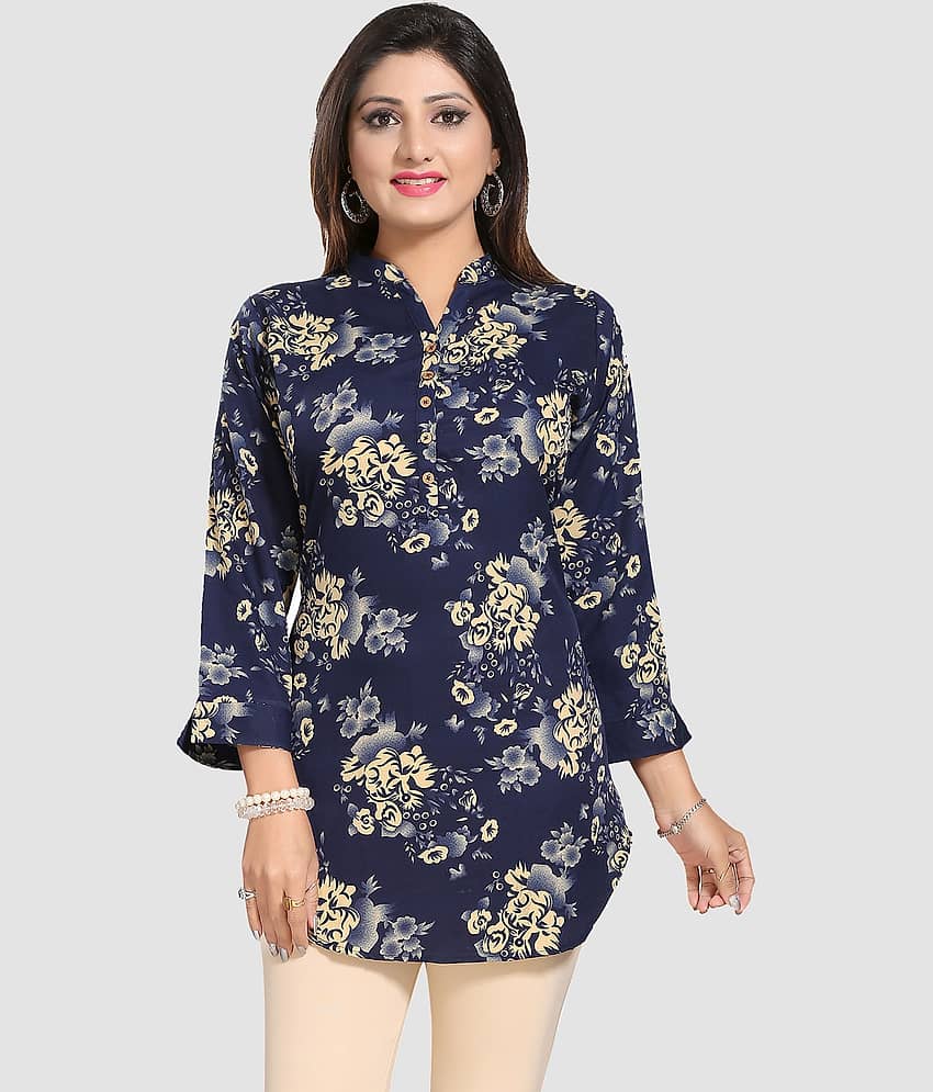 Meher Impex Women's Crepe Tunic ( Blue )