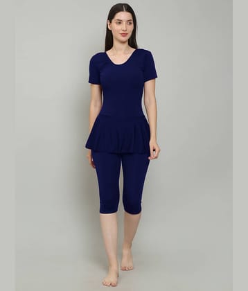 MEGASKA Blue One Piece Swimming Costume