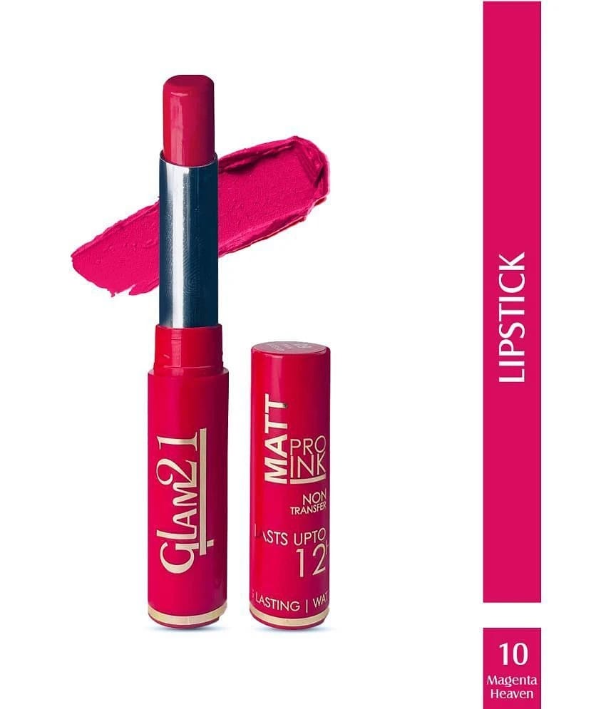 Glam21 Matte Pro Ink Non Transfer Lipstick With 12hrs Long Stay 18 Amazing Shades 20gm MagentaHeaven-10