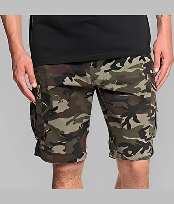 Reoutlook Green Cotton Blend Men's Cargos ( Pack of 1 )