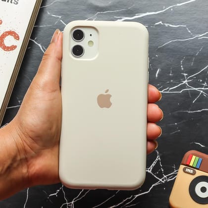 Cream Original Silicone case for Apple iphone 12