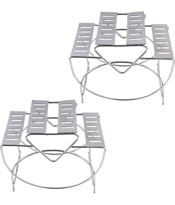 JISUN Spoon Stand / Cutlery Holder Case  (Silver Holds 48 Pieces) Pack of 2