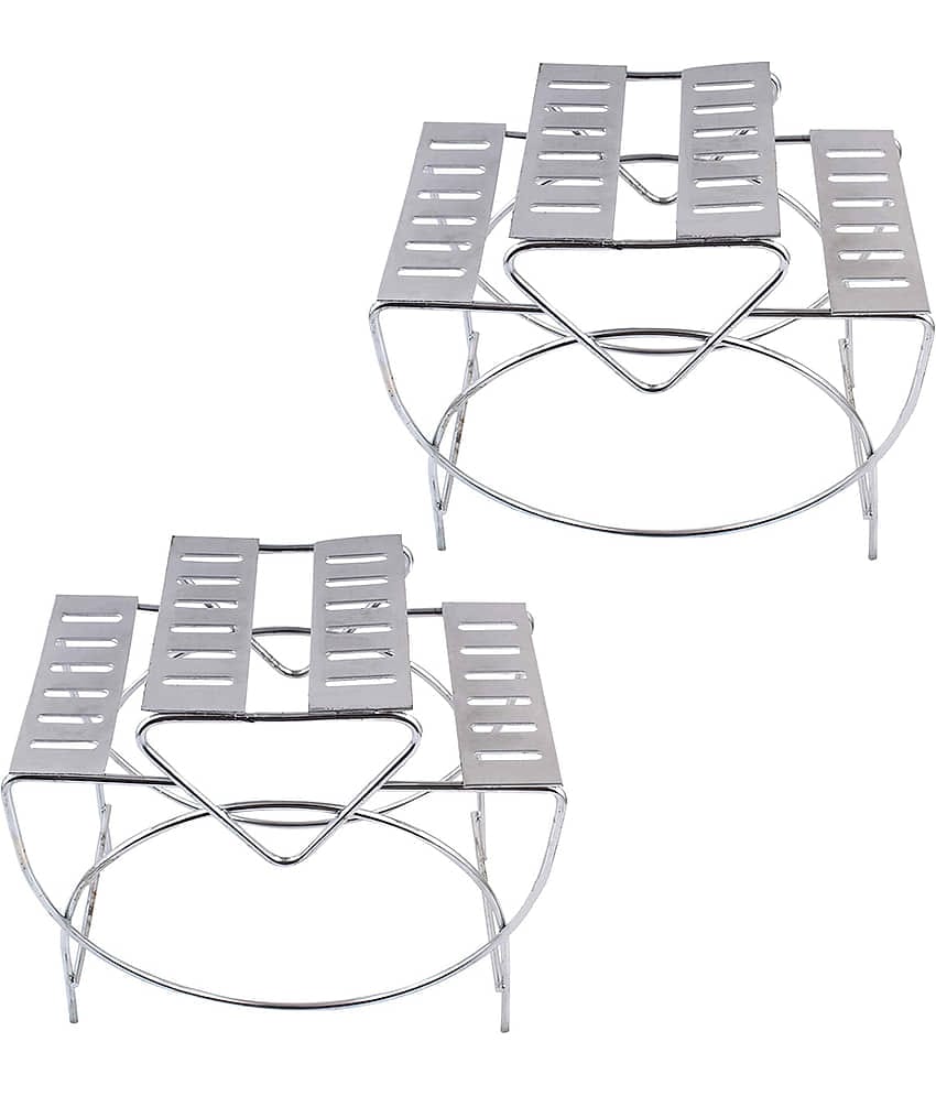 JISUN Spoon Stand / Cutlery Holder Case  (Silver Holds 48 Pieces) Pack of 2