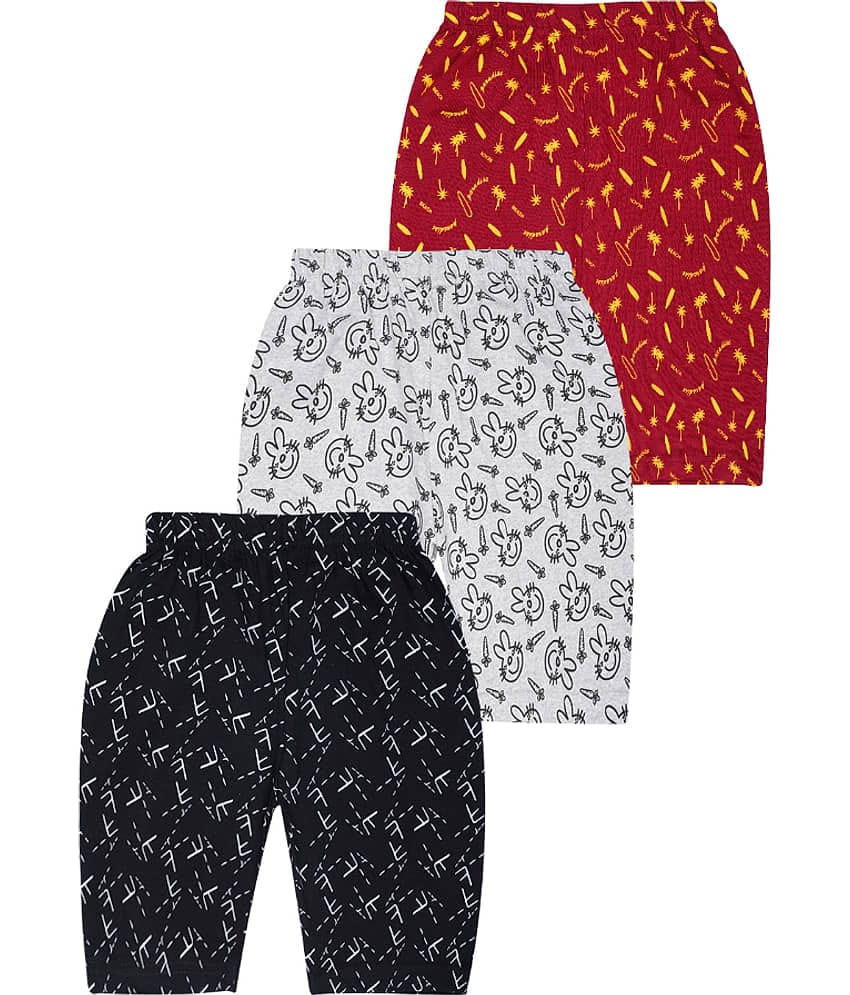 kukke Pack of 3 Cotton Shorts For Baby Boys ( Multicolor )