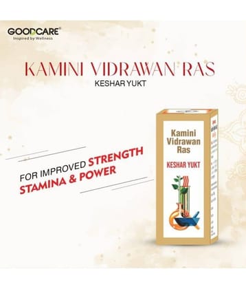 Goodcare-Kamini Vidrawan Ras Keshar Yukta Tablet -Boosts Strength, Stamina,Vigor & Vitality- 5 Gms