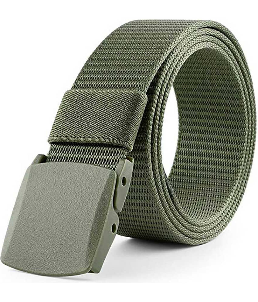 Loopa - Green Nylon Men's Casual Belt ( Pack of 1 )