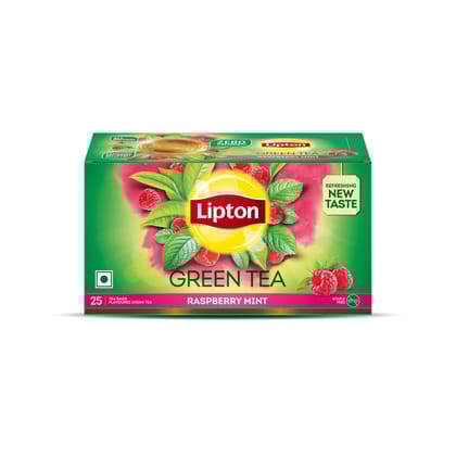 Lipton Raspberry Mint Green Tea, 32.5 g (25 Bags x 1.3 g)