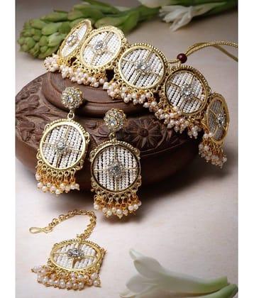 Sukkhi White Alloy Necklace Set ( Pack of 1 )