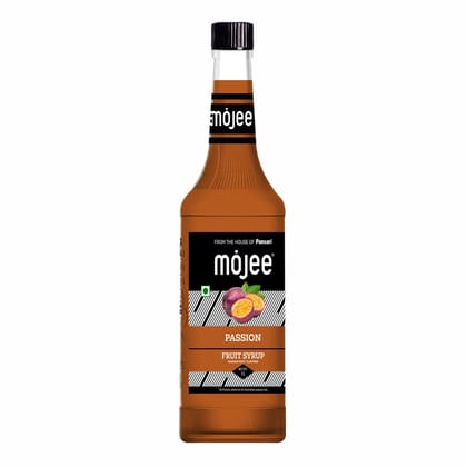 Mojee Passion Fruit Syrup | Exotic & Tangy Passion Fruit-Flavored Syrup for Mocktails, Cocktails, Lemonades & Tropical Beverages | Bar & Caf Essential  1L