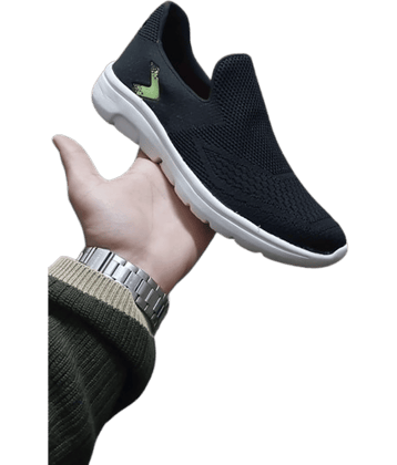 the PACE Men's Slip-On Sports Shoes Black Men's Sneakers