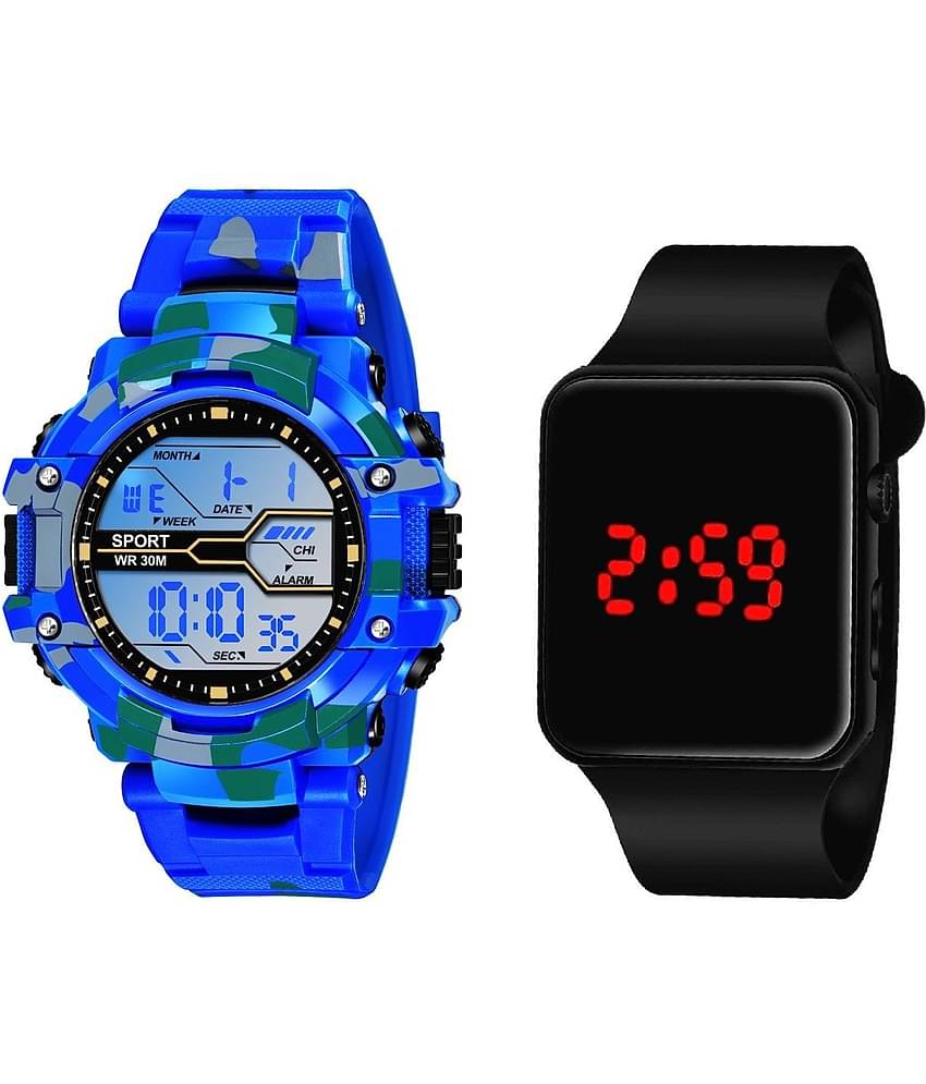 DECLASSE - Blue PU Digital Couple's Watch
