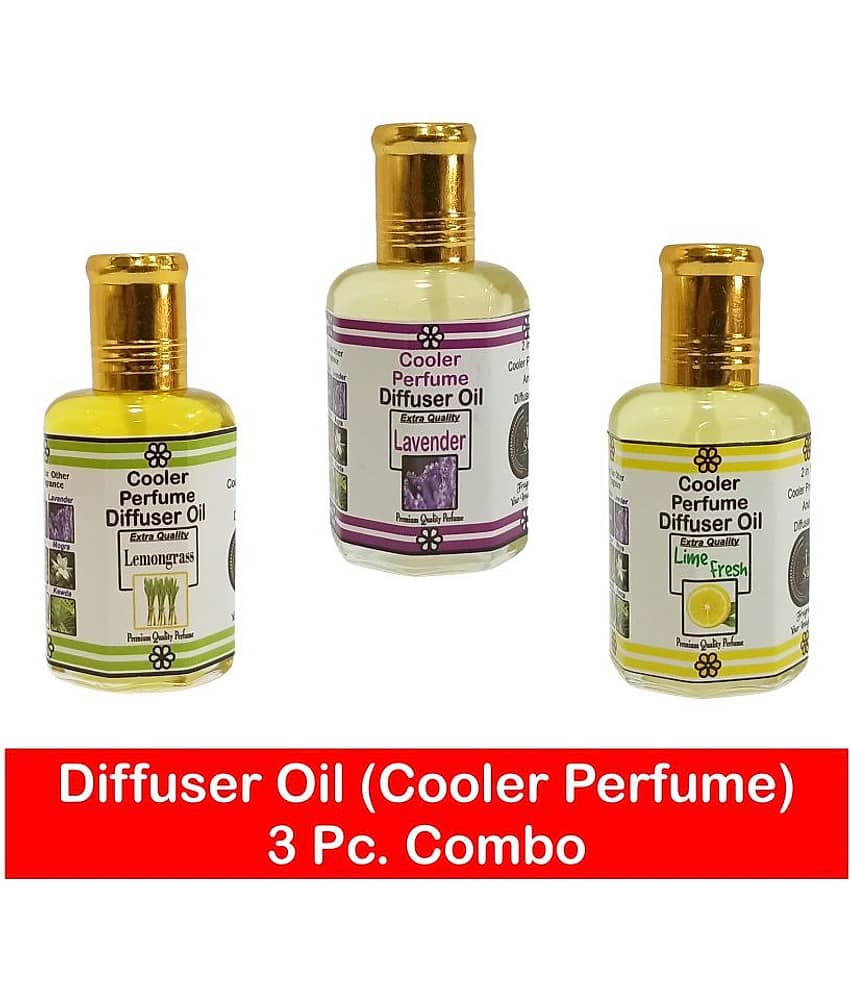 INDRA SUGANDH BHANDAR - Lemongrass Lavender Lime Fresh Pure & Natural With Free Dropper Multipurpose Diffuser Oil 25ml Each Pack Of 3
