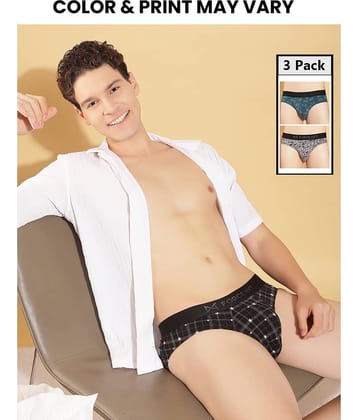 Force NXT Pack of 3 Cotton Briefs For Men's ( Multicolor )
