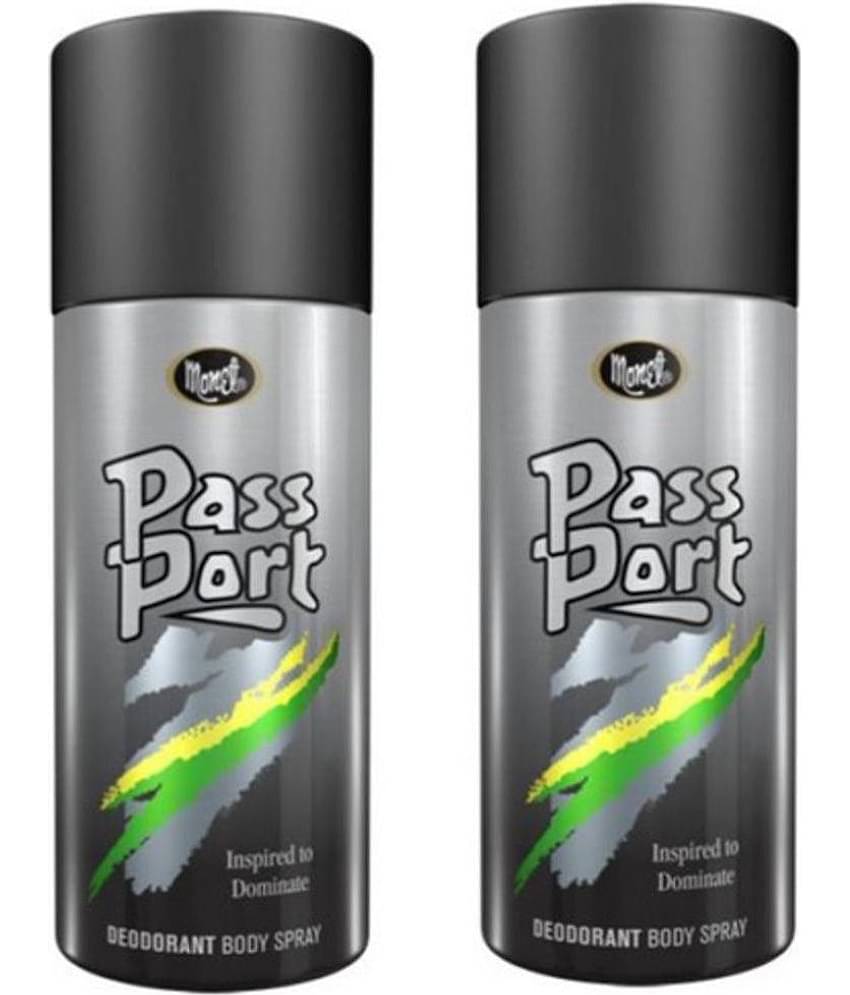 Monet - Passport Black Deodorant ,150 ml each Deodorant Spray for Men,Women 300 ml ( Pack of 2 )