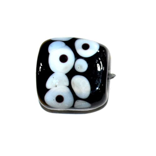 Handmade Fancy Lampwork Glass Beads For Jewelry Making Necklace , Earring and Bracelet (Flat Square) SFL-993-Per Packet 25 Pcs / 19X10 MM