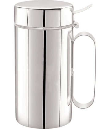 STEEPLE Oil Dispenser 1Litre Steel Silver Oil Container ( Set of 1 )