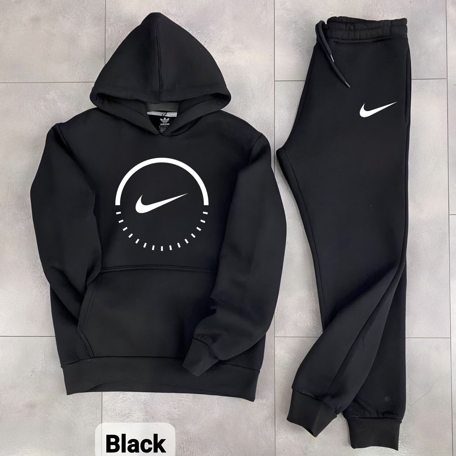 Nike Winter Tracksuits Full Warm* "Hoodie + Lower" ( SIZE : M , COLOR BLACK )