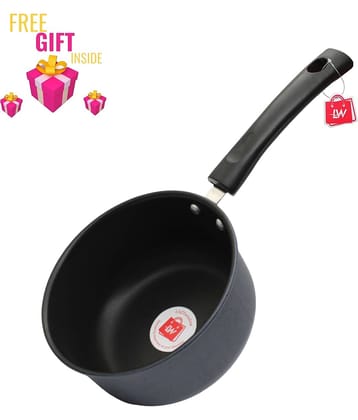 LAZYWINDOW Nonstick Souce Pan Grey Hard Anodised Non-Stick Cookware Sets ( Set of 1 )