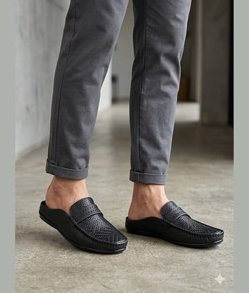 Sir Corbett SS26 Men's Casual Pu Mules Black Men's Mules Shoes