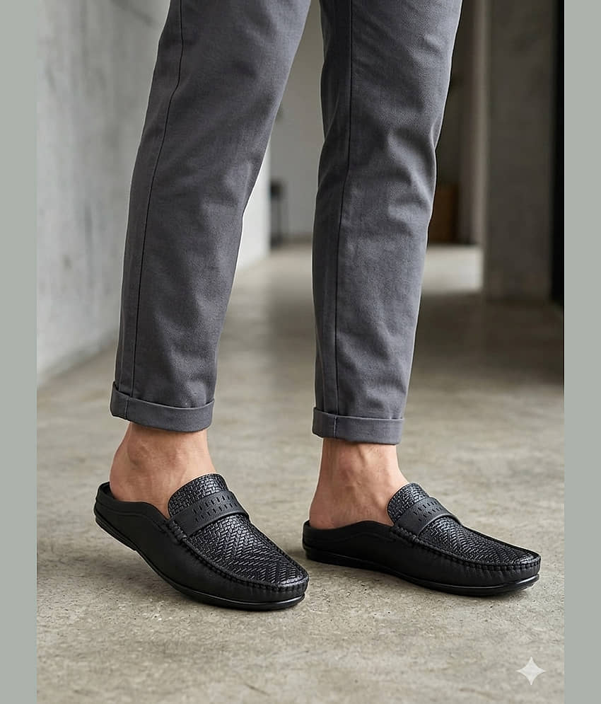 Sir Corbett SS26 Men's Casual Pu Mules Black Men's Mules Shoes