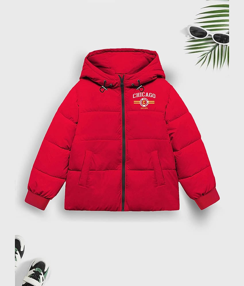 Trampoline Boys Polyester Puffer Jacket ( Red , Pack of 1 )