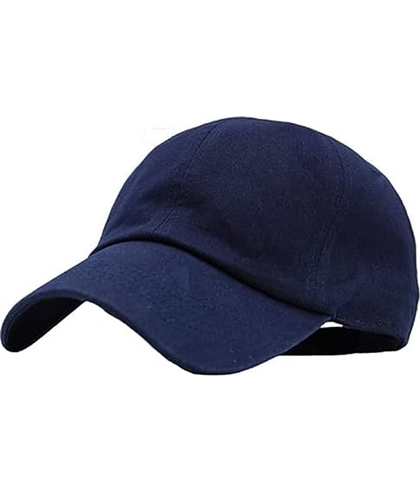 Infispace Navy Cotton Men's Cap ( Pack of 1 )
