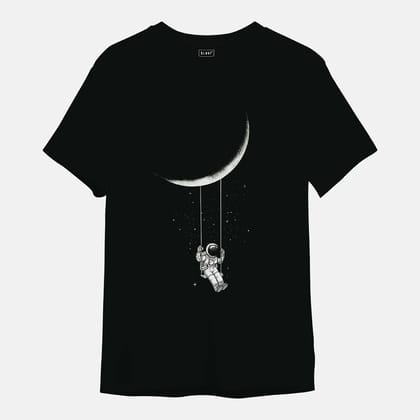 Moon Swing -  Unisex Half sleeve T-Shirt-Black / S