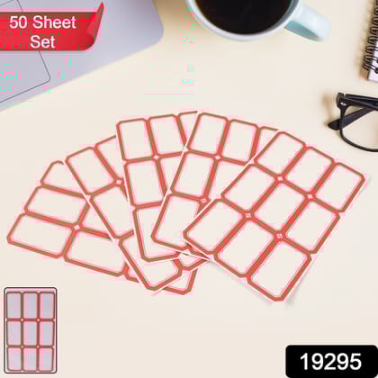 Multipurpose Blank Label Sticker Sheets  Durable Office & Home Labeling Tags – Pack of Sheets (50 Sheet Set)