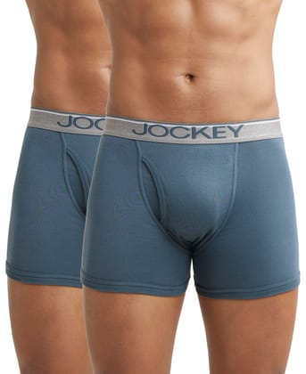 Jockey MenSuper Combed Cotton Rib Solid Boxer Brief with Ultrasoft Waistband | Pack of 2 |_Style_8009_Deep Slate_XL Jockey MenSuper Combed Cotton Rib Solid Boxer Brief with Ultrasoft Waistband | Pack of 2 |_Style_8009_Deep Slate_XL - Deep Slate / XL
