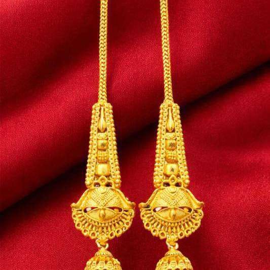 Heritage Chain Drop Jhumka Earrings