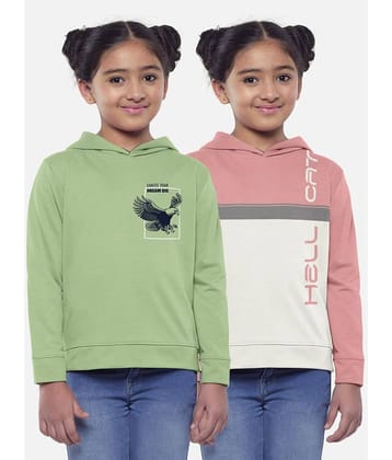 HELLCAT Pack of 2 Girls Cotton Blend Sweatshirt ( Multicolor5 )