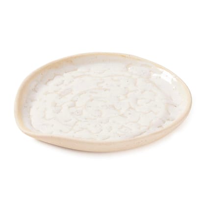 Stoneware Clay Spoon Rest 5"