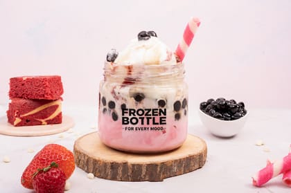 Red Velvet Brownie Boba Sundae Jar