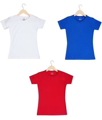 Santee Pack of 3 Girls Cotton Blend T-Shirt ( Multicolor )