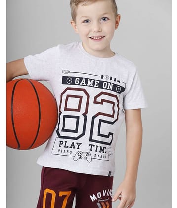 CODEZ Pack of 1 Boys Cotton T-Shirt ( White )