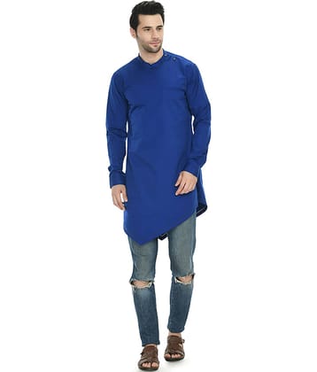 DESIGN TREND Blue Cotton Kurta Single