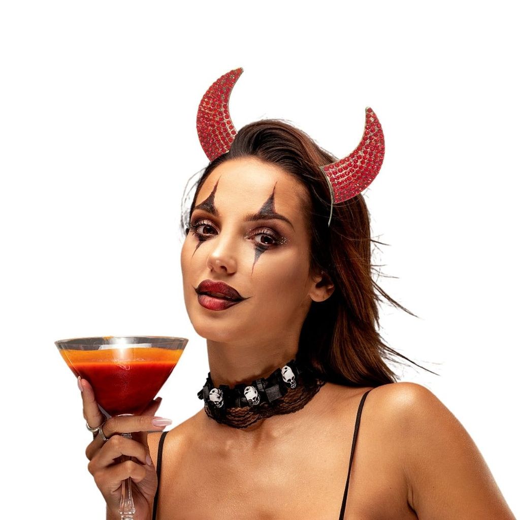 Halloween Devil Horn Headband w/ Rhinestone - 1PC - Party and Festive Needs | Buy online on ZillyBuy