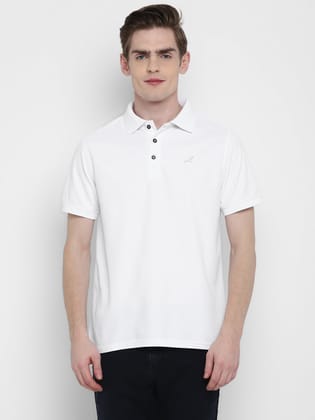 Kooltex Polo T-Shirt For Men - White With Logo-S / White