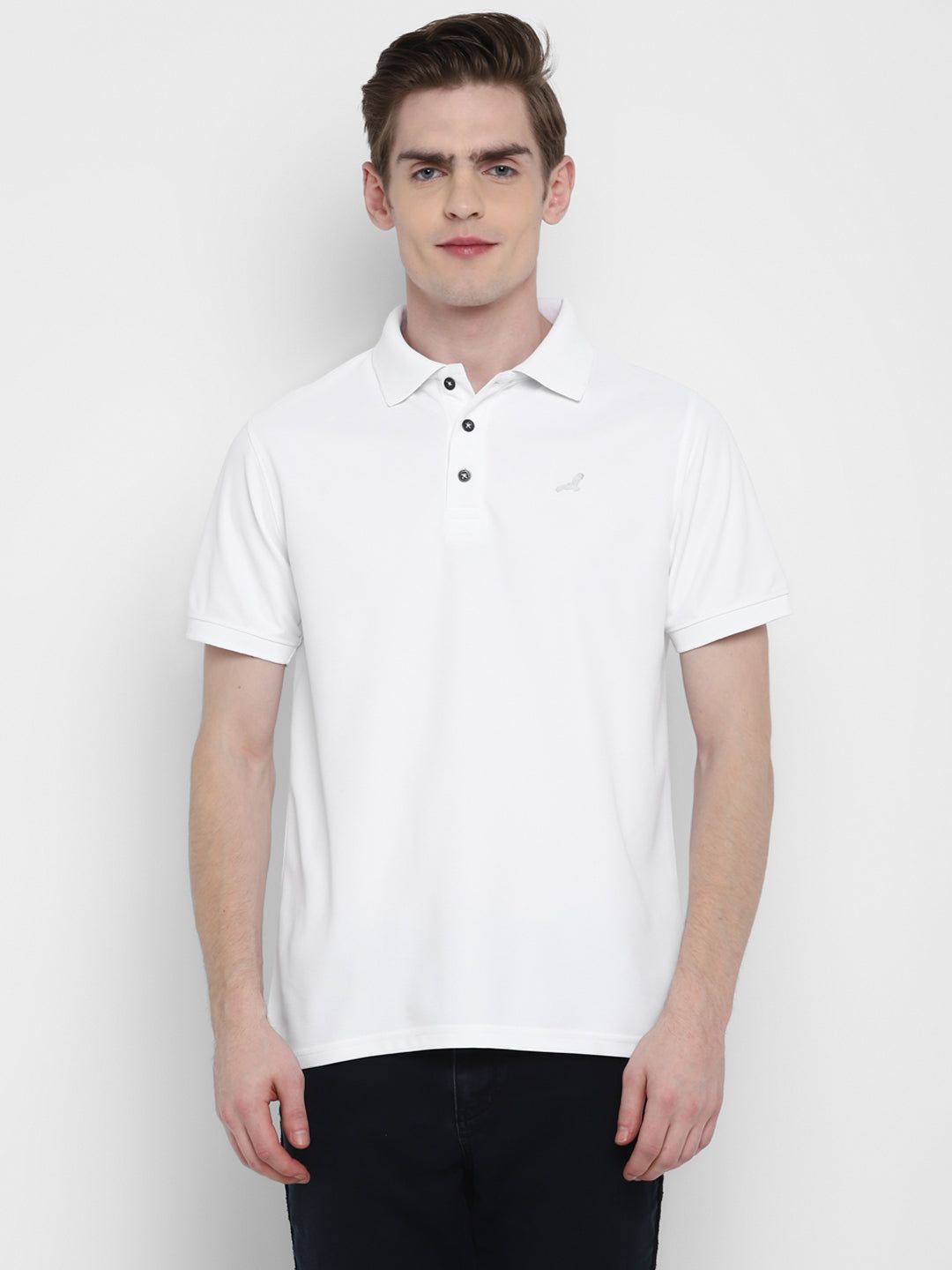 Kooltex Polo T-Shirt For Men - White With Logo-S / White