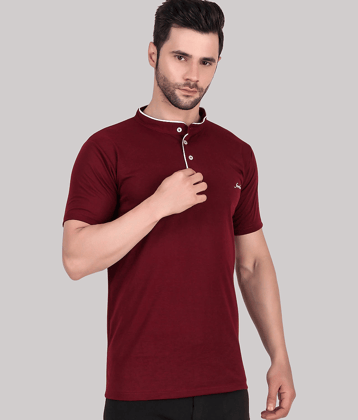 Forbro Maroon Cotton Regular Fit Men's Sports T-Shirt ( Pack of 1 )
