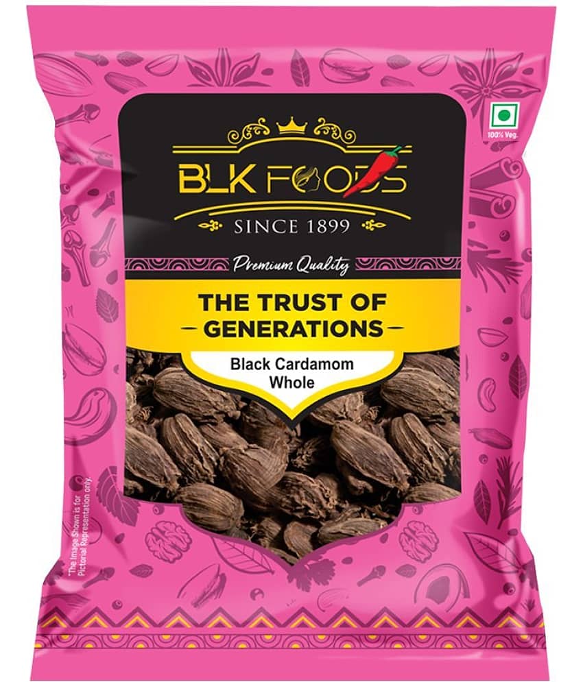 BLK FOODS _Select Black Cardamom Whole (Badi Elaichi Sabut) 100g 100 gm