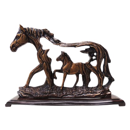 Premium Brass Horse Showpiece Statue For Home & Office Decoration, Height : 8 Inch (BSMAS1306 C)