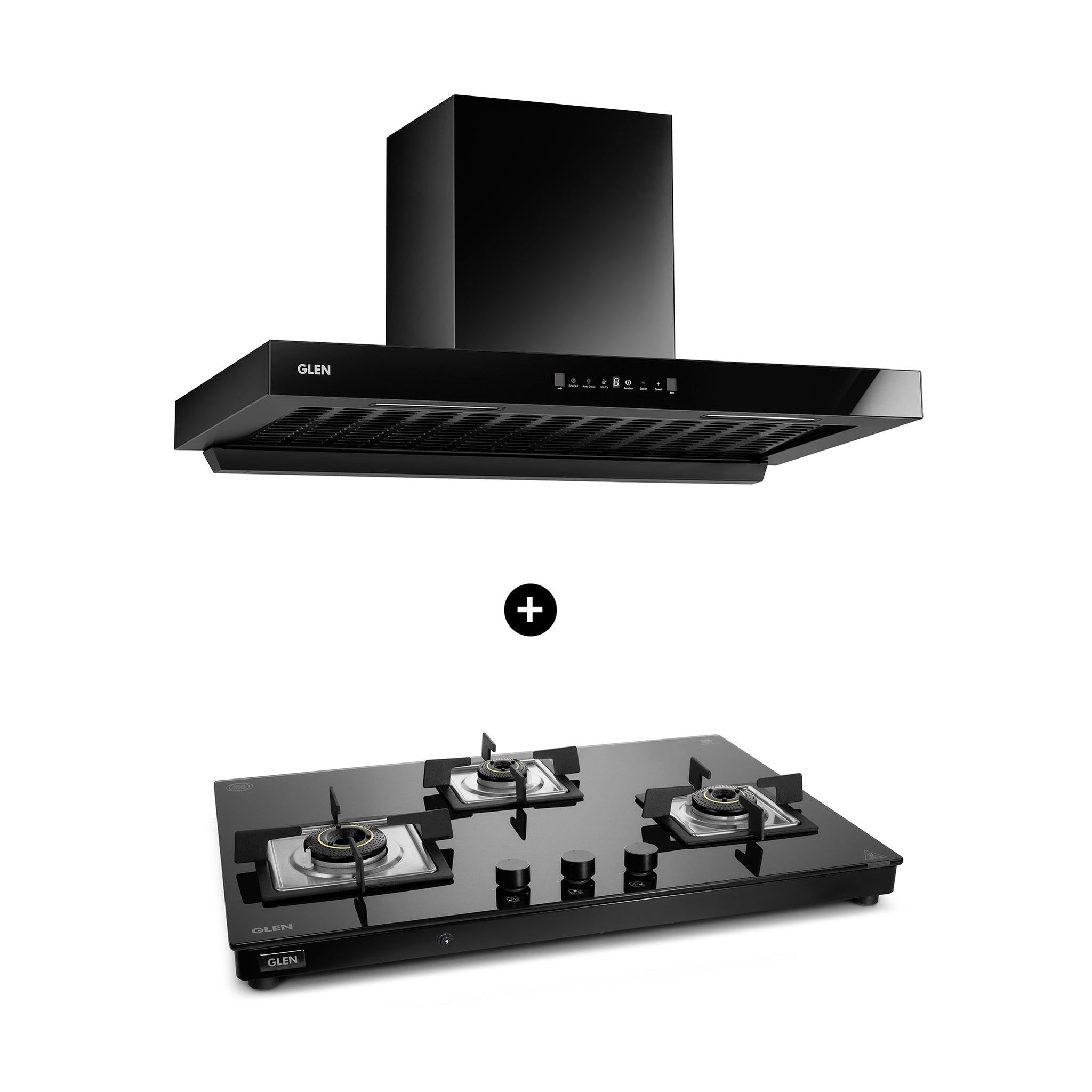 4 Burner Gas Stove Forged Brass Burner (1045 US TN) + Auto Clean Chimney with BLDC Motor Motion Sensor 90cm 1400 m3h (CT1037USTN+CH6052SLBLDCB90) (Copy)