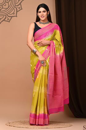 Jaipur Hand Block Print Saree