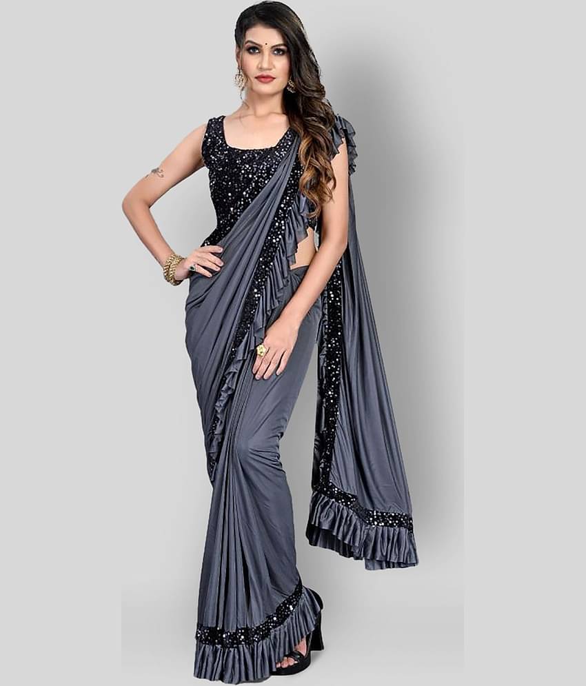 Apnisha Cotton Blend Woven Saree With Unstitched Blouse Piece ( Green )