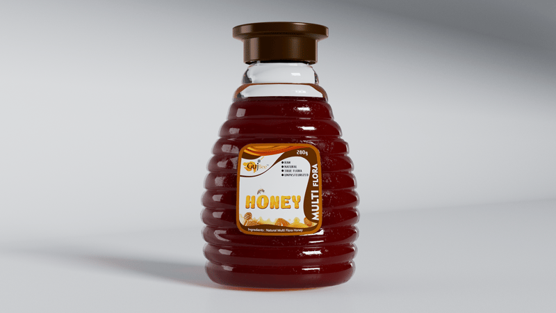 Multiflora Honey – Pack of 3 Bottles (280 gm Each) – Gujarat Beekeeper