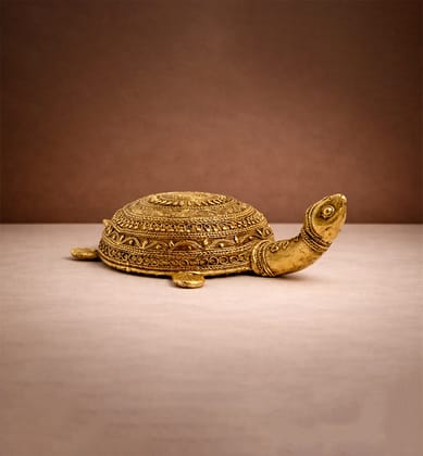 Handcrafted Brass Kachua (Tortoise) Showpiece – Large (Bhareva Craft)