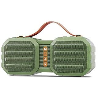 Zebronics Zeb-Sound Feast 50 Wireless Bluetooth 14W Rugged Finish Portable Speaker With Supporting Dual Drivers Handy Strap Mobile Holder Usb Sd Card Aux Fm Tws And Call Function. (Green).