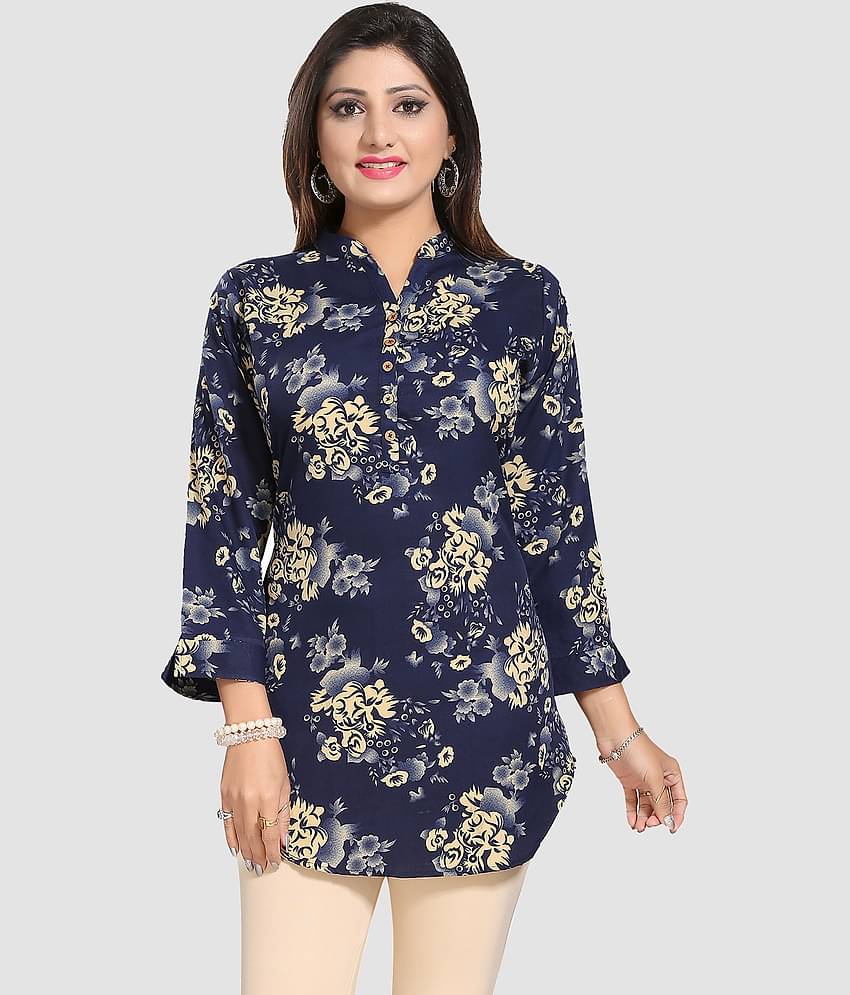Meher Impex Women's Crepe Tunic ( Blue )
